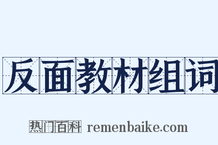反面教材组词是什么意思的图片